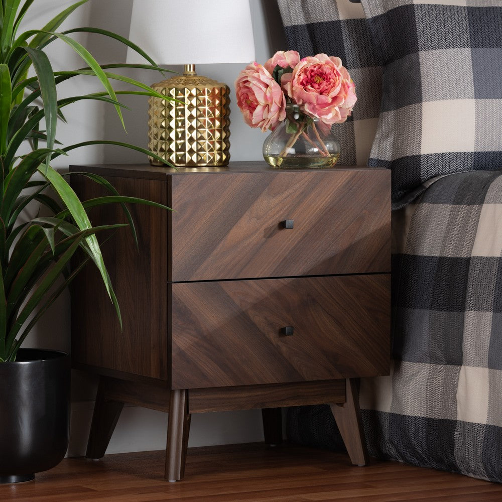 Baxton Studio - Hartman Nightstand in Walnut Brown - LV23ST2324WI-Columbia-NS view 8