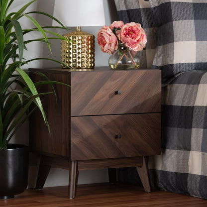 Baxton Studio - Hartman Nightstand in Walnut Brown - LV23ST2324WI-Columbia-NS view 8