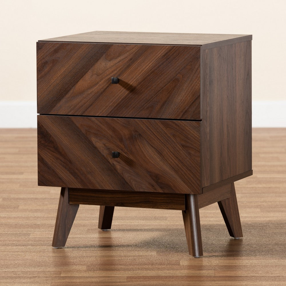 Baxton Studio - Hartman Nightstand in Walnut Brown - LV23ST2324WI-Columbia-NS view 9
