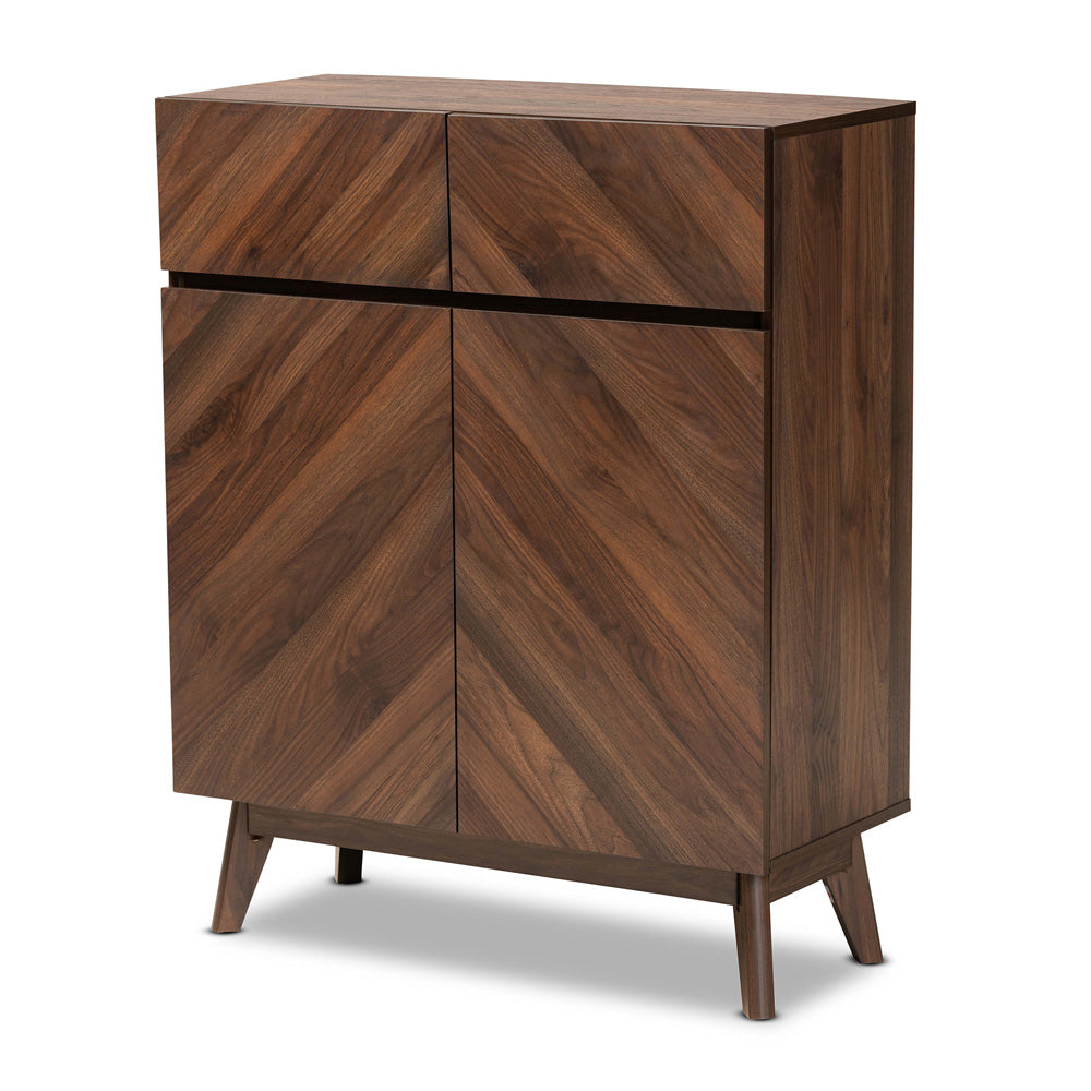 Baxton Studio - Hartman Shoe Cabinet in Walnut Brown - LV23SC23150WI-Columbia-Shoe Cabinet view 1