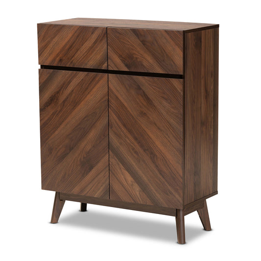 Baxton Studio - Hartman Shoe Cabinet in Walnut Brown - LV23SC23150WI-Columbia-Shoe Cabinet view 1