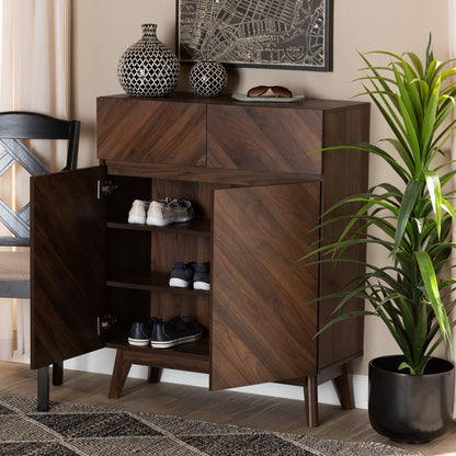 Baxton Studio - Hartman Shoe Cabinet in Walnut Brown - LV23SC23150WI-Columbia-Shoe Cabinet view 9