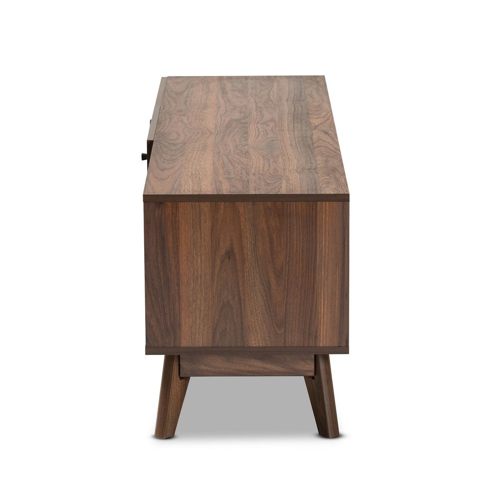 Baxton Studio - Hartman TV Stand in Walnut Brown - LV23TV2312WI-Columbia-TV view 4