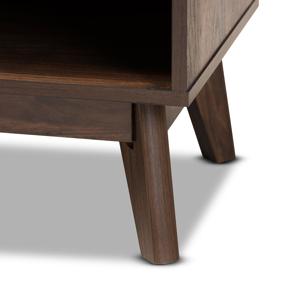 Baxton Studio - Hartman TV Stand in Walnut Brown - LV23TV2312WI-Columbia-TV view 5