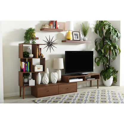 Baxton Studio - Haversham TV Stand in "Walnut" Brown - FP-6784-Walnut-TV view 5