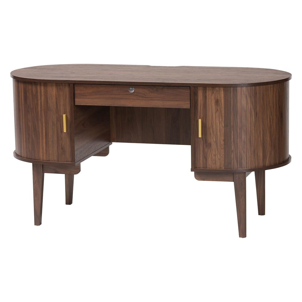 Baxton Studio - HaYes Desk in Walnut Brown - SE SD80450WI-Columbia-Desk view 1