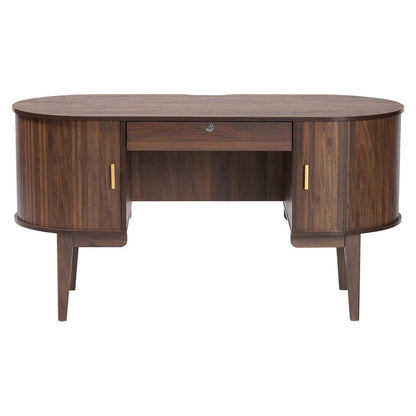 Baxton Studio - HaYes Desk in Walnut Brown - SE SD80450WI-Columbia-Desk view 3