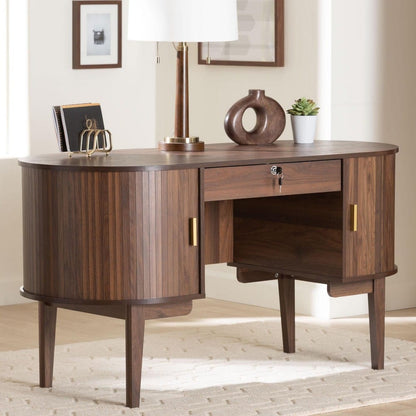 Baxton Studio - HaYes Desk in Walnut Brown - SE SD80450WI-Columbia-Desk view 10
