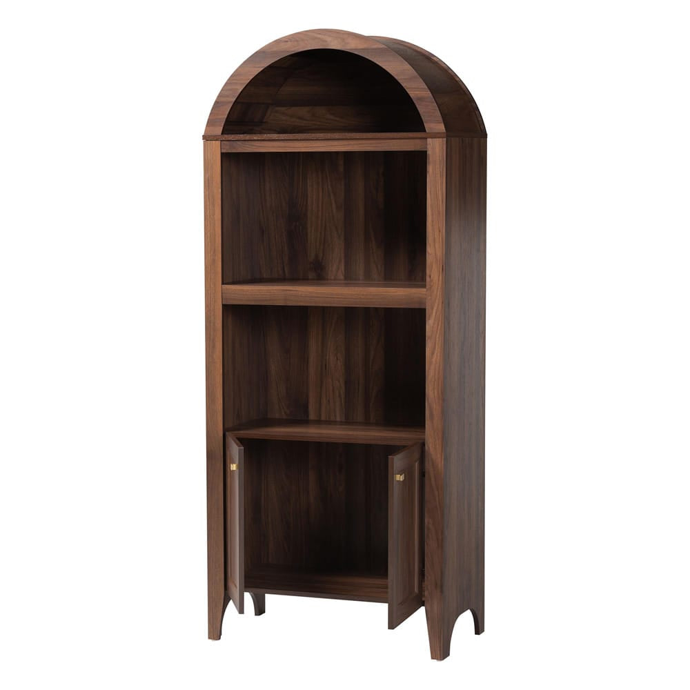 Baxton Studio - HaYes Storage Cabinet in Walnut Brown - SE DC270020WI-Columbia-Cabinet view 2