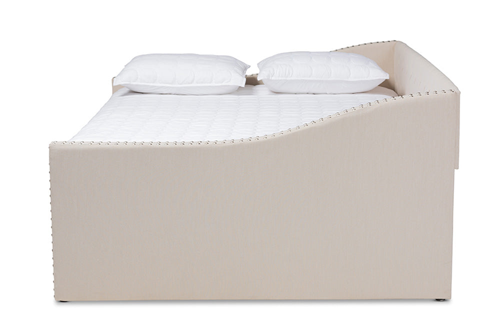 Baxton Studio - Haylie Daybed - CF9046-Beige-Daybed-F/T view 3