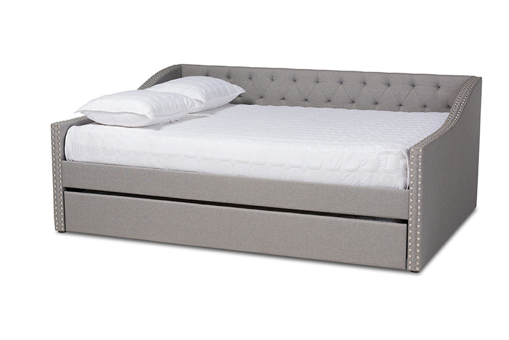 Baxton Studio - Haylie Daybed - CF9046-Light Grey-Daybed-F/T view 1