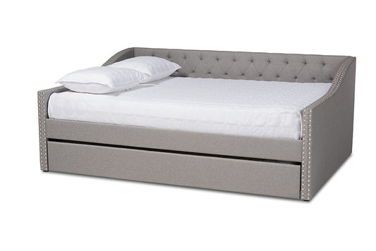 Baxton Studio - Haylie Daybed - CF9046-Light Grey-Daybed-F/T view 1