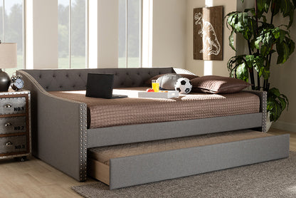 Baxton Studio - Haylie Daybed - CF9046-Light Grey-Daybed-F/T view 5