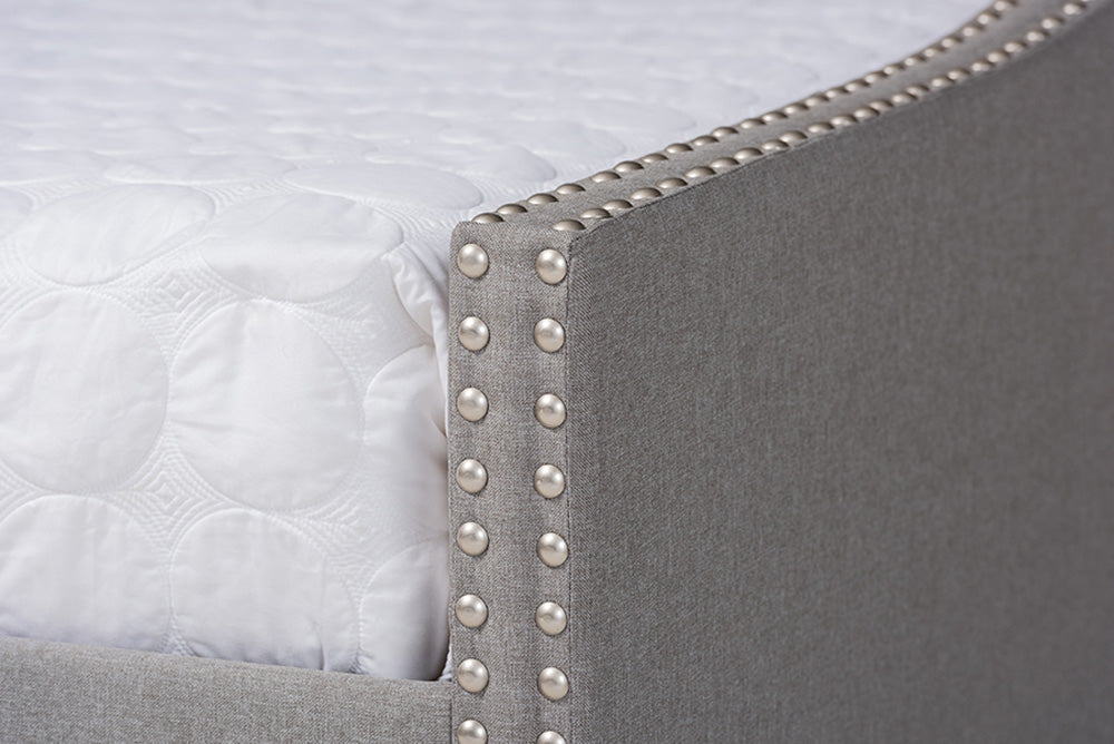 Baxton Studio - Haylie Daybed - CF9046-Light Grey-Daybed-F/T view 8