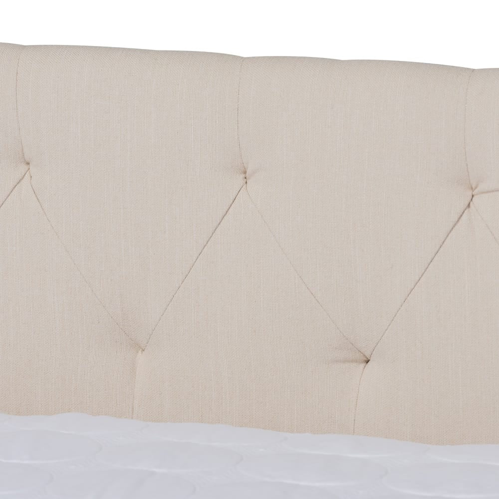 Baxton Studio - Haylie Queen Size Daybed with Trundle in Beige - CF9046-Beige-Daybed-Q/T view 6