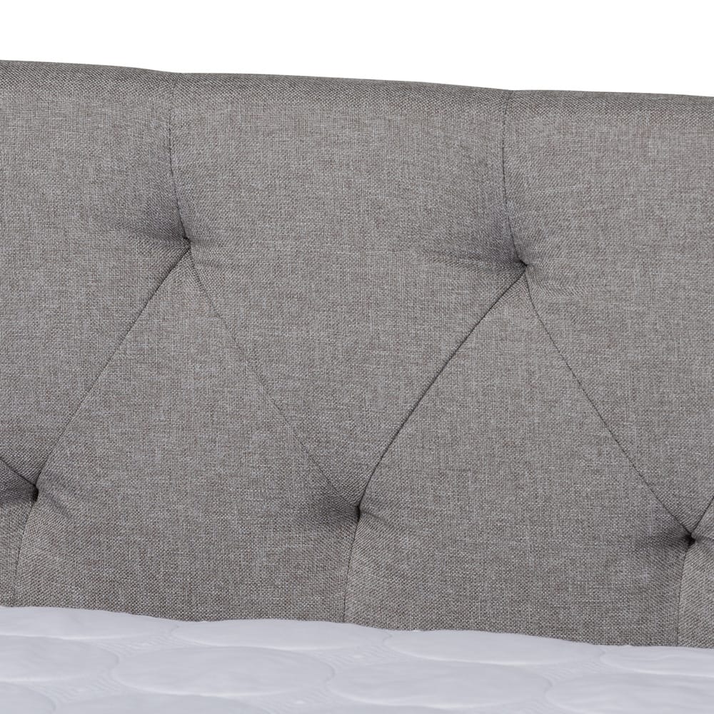 Baxton Studio - Haylie Queen Size Daybed with Trundle in Light Grey - CF9046-Light Grey-Daybed-Q/T view 6