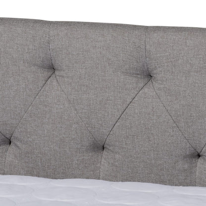Baxton Studio - Haylie Queen Size Daybed with Trundle in Light Grey - CF9046-Light Grey-Daybed-Q/T view 6