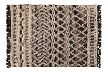 Baxton Studio - HeiNo Rug - HeiNo-Charcoal/Ivory-Rug view 1