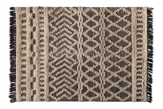 Baxton Studio - HeiNo Rug - HeiNo-Charcoal/Ivory-Rug view 1