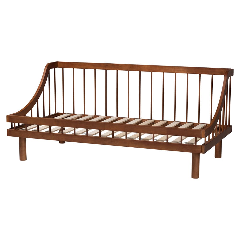 Baxton Studio - Helio Twin Size Daybed in Walnut Brown - MG0223-Walnut-Daybed-Twin view 3