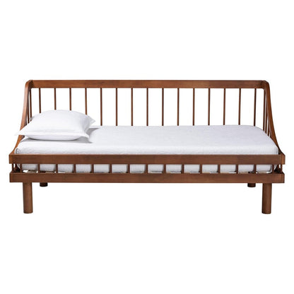 Baxton Studio - Helio Twin Size Daybed in Walnut Brown - MG0223-Walnut-Daybed-Twin view 4