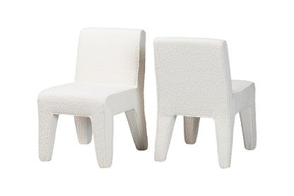 Baxton Studio - Helios Dining Chair Set of 2 - BBT5543-Cream Boucle-DC view 1