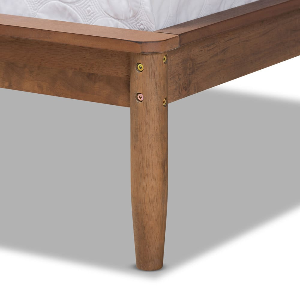 Baxton Studio - Helsa Full Size Bed in Dark Grey/Walnut - MG0047-5-Dark Grey/Ash Walnut-Full view 5