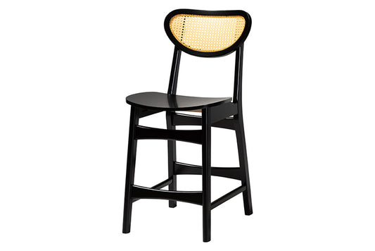 Baxton Studio - Hesper Bathro - RH253P-Natural Rattan/Dark Brown-5PC Pub Set view 2