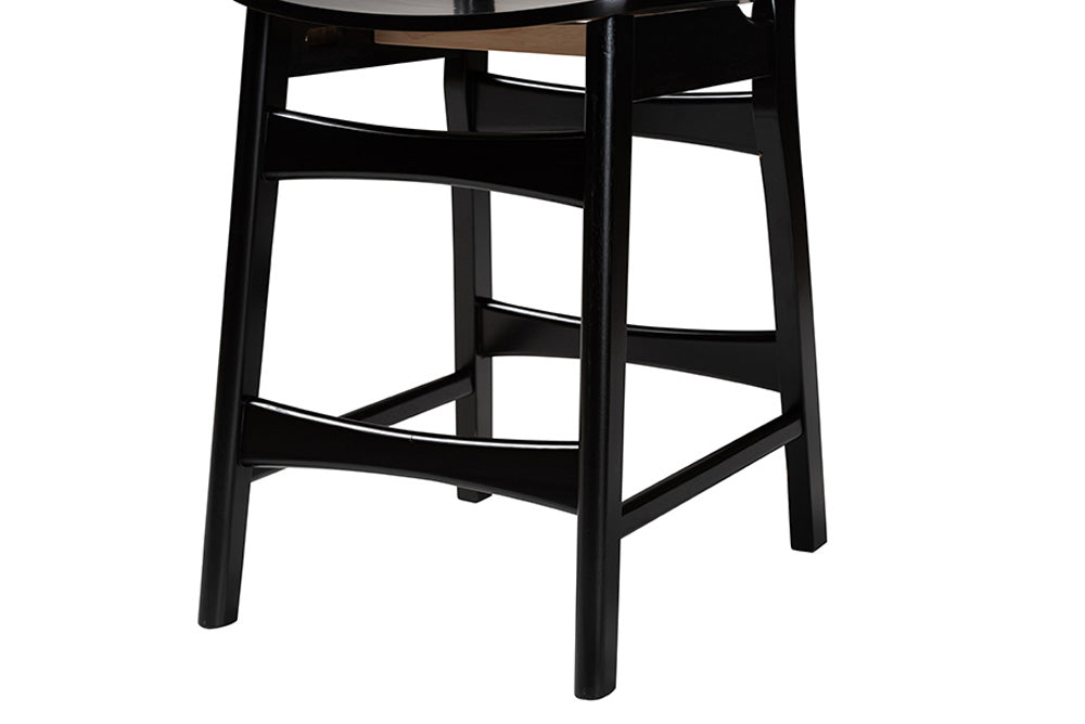Baxton Studio - Hesper Bathro - RH253P-Natural Rattan/Dark Brown-5PC Pub Set view 7