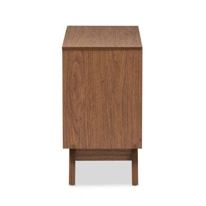 Baxton Studio - Hildon Chest in White/"Walnut" Brown - Hildon 3DW-Walnut/White-Chest view 4