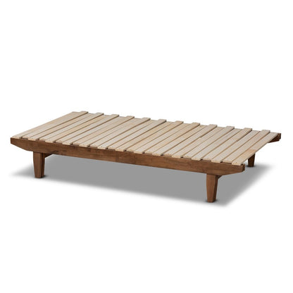 Baxton Studio - Hiro Expandable Bed Frame in Walnut - MG0036-Walnut-Extension Bed view 4