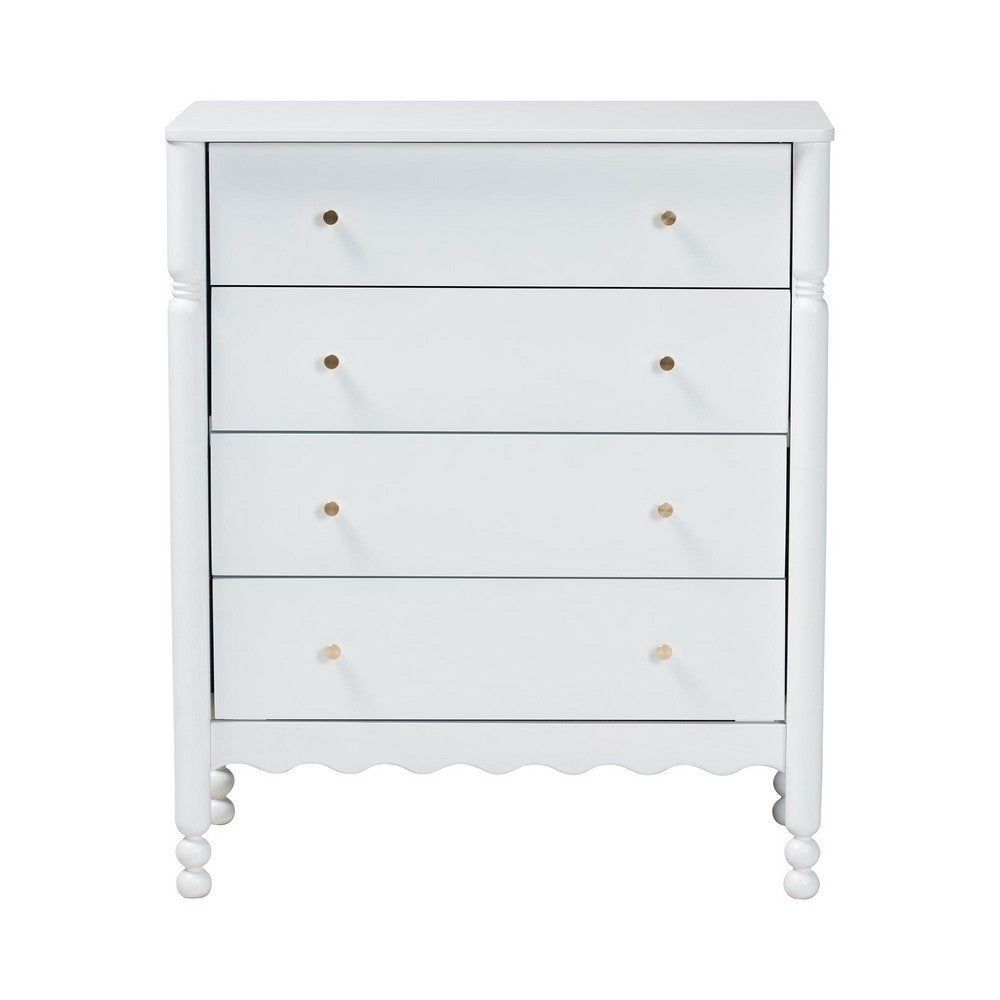 Baxton Studio - Hoffman Chest in White - MG9022-White-4DW-Chest view 4
