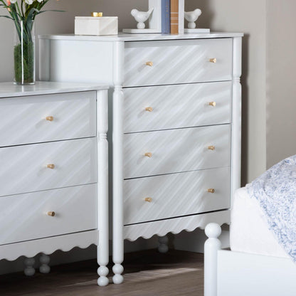 Baxton Studio - Hoffman Chest in White - MG9022-White-4DW-Chest view 9