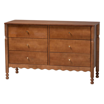 Baxton Studio - Hoffman Dresser in Walnut Brown - MG9022-Walnut-6DW-Dresser view 1