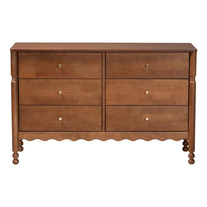 Baxton Studio - Hoffman Dresser in Walnut Brown - MG9022-Walnut-6DW-Dresser view 4