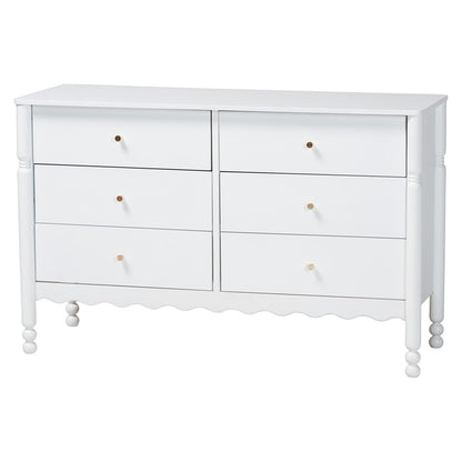 Baxton Studio - Hoffman Dresser in White - MG9022-White-6DW-Dresser view 1