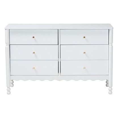Baxton Studio - Hoffman Dresser in White - MG9022-White-6DW-Dresser view 4