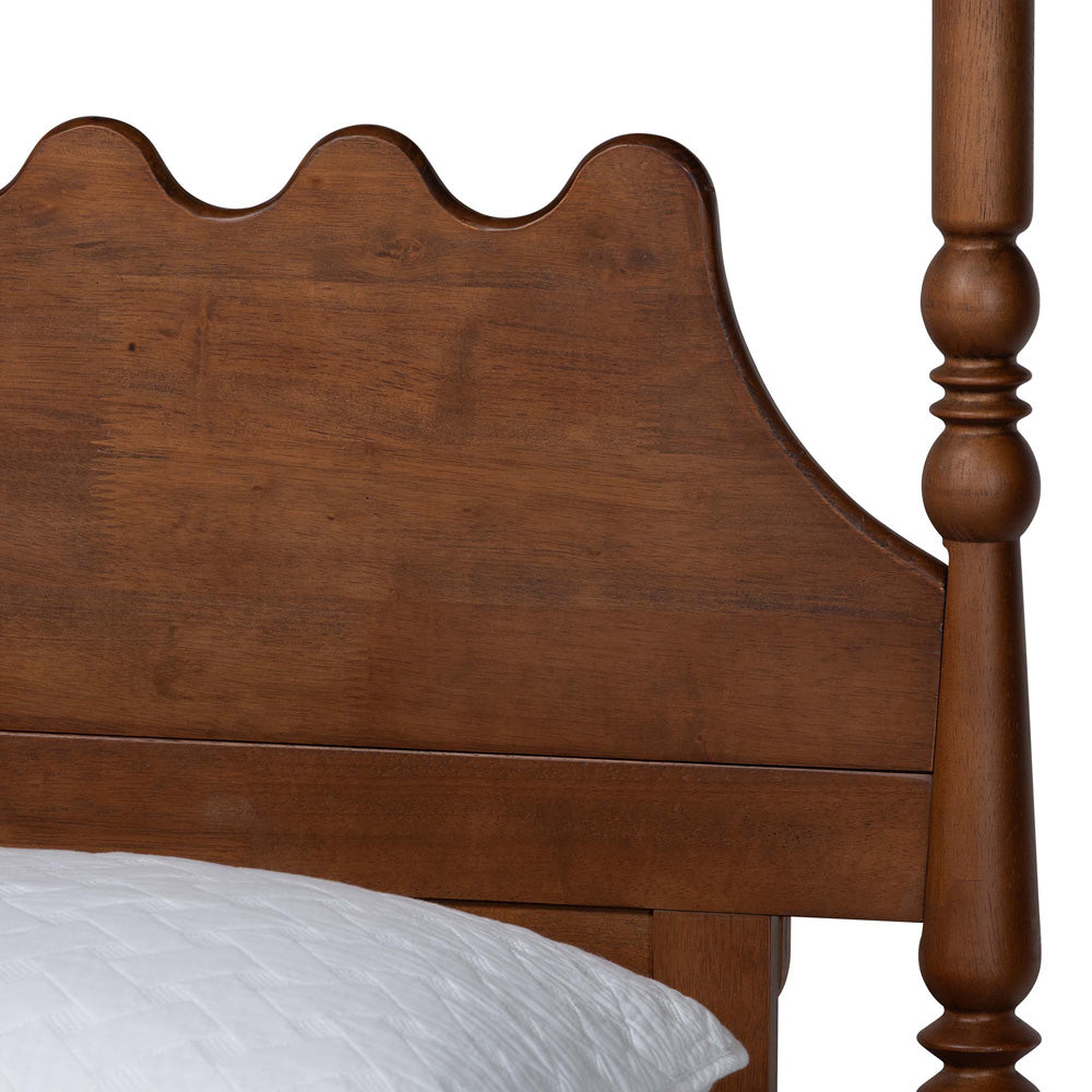 Baxton Studio - Hoffman King Bedroom Set in Walnut Brown - Enitan-4PC Bedroom Set-Walnut-King-1NS view 9