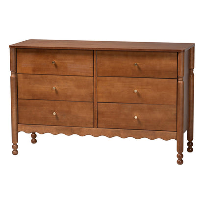 Baxton Studio - Hoffman King Bedroom Set in Walnut Brown - Enitan-4PC Bedroom Set-Walnut-King-2NS view 5