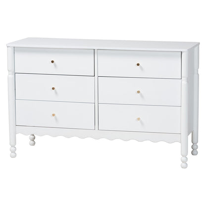 Baxton Studio - Hoffman King Bedroom Set in White - Enitan-4PC Bedroom Set-White-King-2NS view 5