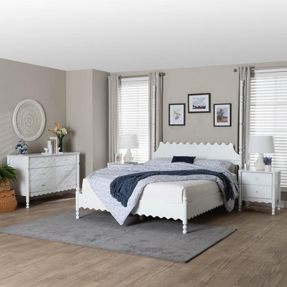 Baxton Studio - Hoffman King Bedroom Set in White - Enitan-4PC Bedroom Set-White-King-2NS view 11