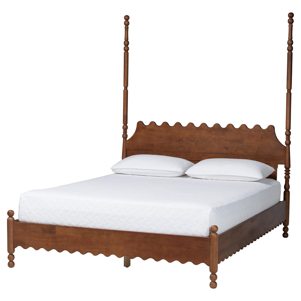 Baxton Studio - Hoffman King Size Bed in Walnut Brown - MG0261-Walnut-King view 1