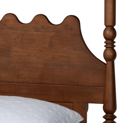 Baxton Studio - Hoffman King Size Bed in Walnut Brown - MG0261-Walnut-King view 4