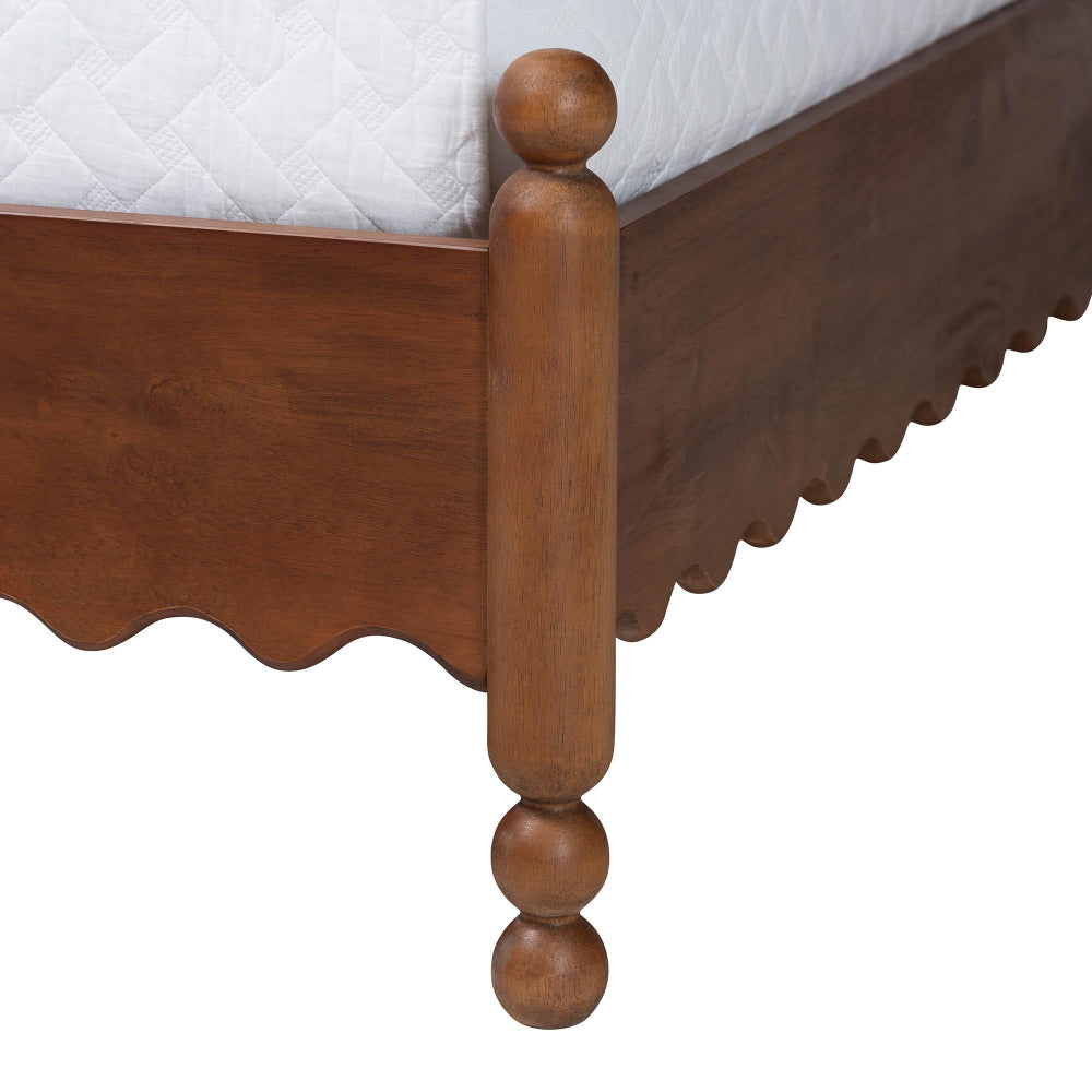 Baxton Studio - Hoffman King Size Bed in Walnut Brown - MG0261-Walnut-King view 5