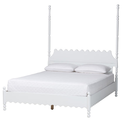 Baxton Studio - Hoffman King Size Bed in White - MG0261-White-King view 1