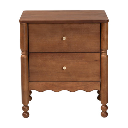 Baxton Studio - Hoffman Nightstand in Walnut Brown - MG9022-Walnut-2DW-NS view 3