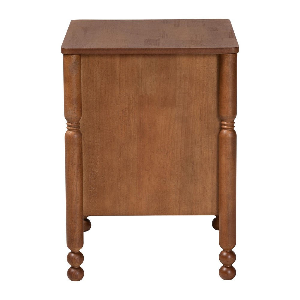 Baxton Studio - Hoffman Nightstand in Walnut Brown - MG9022-Walnut-2DW-NS view 4