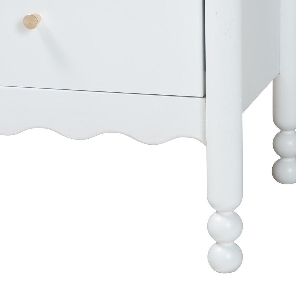 Baxton Studio - Hoffman Nightstand in White - MG9022-White-2DW-NS view 6