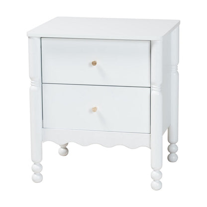 Baxton Studio - Hoffman Queen Bedroom Set in White - Enitan-4PC Bedroom Set-White-Queen-1NS view 4