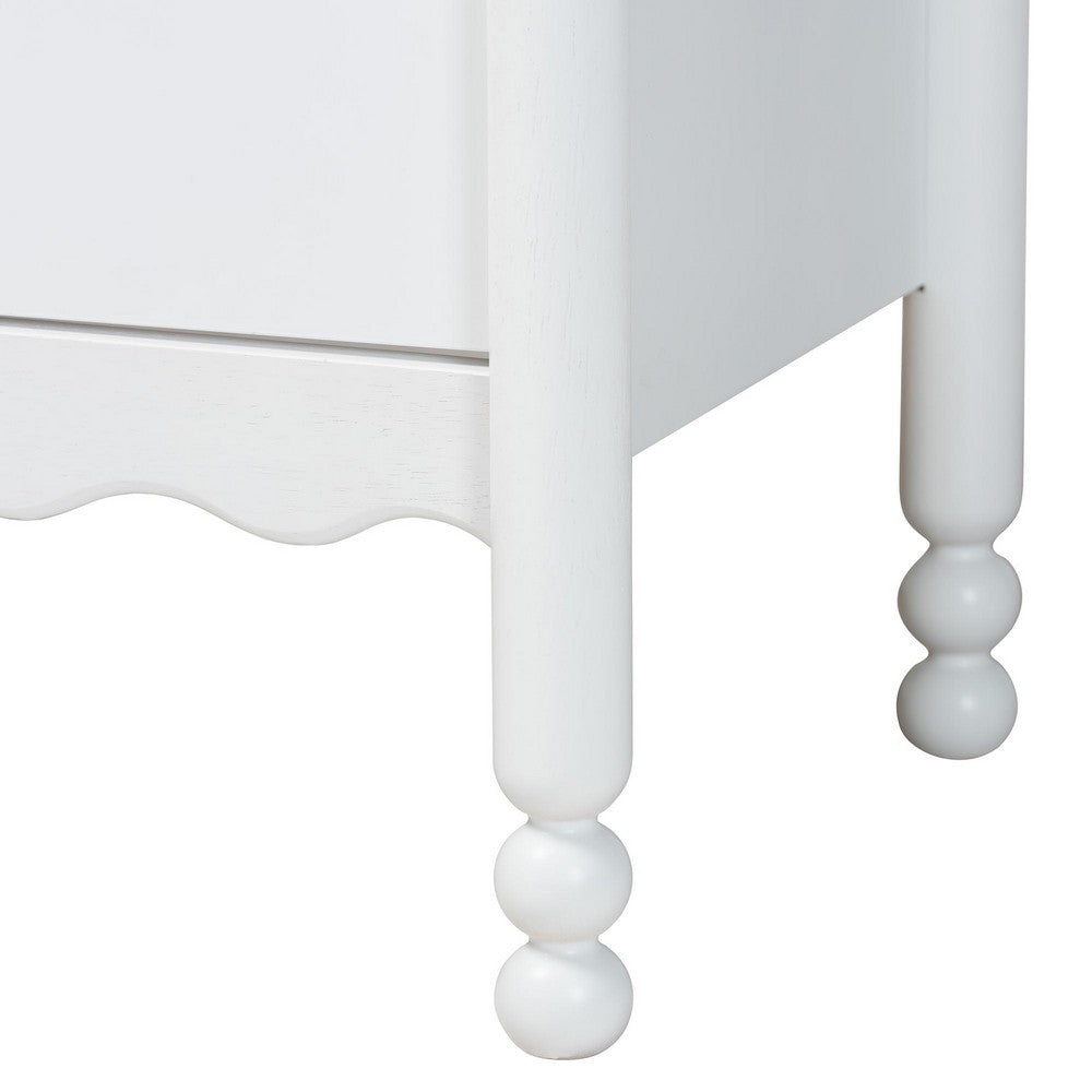 Baxton Studio - Hoffman Queen Bedroom Set in White - Enitan-4PC Bedroom Set-White-Queen-1NS view 8
